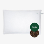 Buckwheat husk sleeping pillow for adults, white (45 x 60 cm) - Plantule pillows
