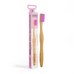 Toothbrush bamboo pink medium hard - Nordics