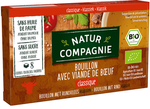 Bouillon - beef cubes without added sugars BIO (8 x 12 g) 96 g - Natur Compagnie