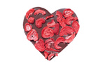 Heart-shaped Dark Chocolate with Strawberries, No Added Sugar, Gluten-Free 80 g – Santini