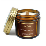 Scented soy candle with a wooden wick Hot Chocolate 120 ml – Your Candle