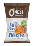 Lentil bell pepper chips gluten free bio 75 g - O'Nest