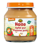 Gluten-free apple puree with no added sugars from 5 months Demeter BIO 125 g (jar) - Holle