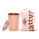 Plain Copper Mug with Lid 350 ml - Sattva