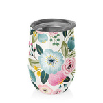 Stainless steel mug with lid pastel flowers 420 ml – Chic-Mic