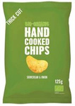 Thinly sliced potato chips with cream and onion flavor BIO 125 g