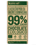 Bitter chocolate 99% Dominican gluten-free BIO 80 g