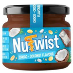 Chocolate and caramel bar flavored peanut cream with roasted peanut pieces 250 g - Nutwist