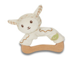 Everearth Wooden & Organic Cotton Sheep Grasping Toy, 0+ Months (9 cm), FSC & GOTS Certified