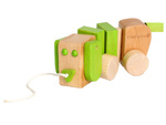 Wooden pull-along puppy, for ages 18 months+, FSC certified (8 x 7,5 x 9 cm) – Everearth
