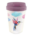 PLA Watercolor Bird 350 ml plastic travel mug - Chic-Mic