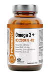 Omega-3 + Vitamins D3 + K2 Gluten-Free Dietary Supplement 60 capsules – Pharmovit