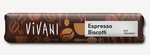 Bar with milk-coffee filling and cookies in espresso milk chocolate coating BIO 40 g - Vivani