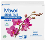 Mayeri Sensitive All-in-One Dishwasher Tablets, 40 pieces