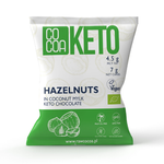 Hazelnuts in keto chocolate with mct oil without added sugar BIO 70 g - Cocoa