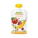 Banana - apple - strawberry - raspberry mousse without added sugars gluten free from 6 months BIO 100 g - Freche Freunde