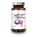 Magnesium (magnesium citrate) + vitamin B6 dietary supplement 120 capsules (97.5 mg + 1.4 mg)