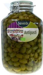 Green seedless olives with herbs in oil BIO 4.55 kg (jar)