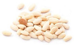 Blanched almonds BIO raw material 25 kg.