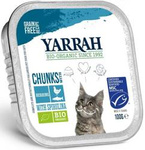 Cat food, chicken with fish pieces and spirulina BIO 100 g - Yarrah