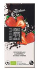 Bitter chocolate with strawberry pieces and black pepper bio 100 g