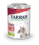 Yarrah Organic Cat Food, Chicken and Beef Chunks with Tomato and Nettle, 405 g