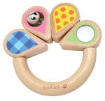 Everearth Wooden Flower Rattle for 6 Months+ (11 x 11 x 1,5 cm) FSC Certified