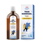 Norwegian omega-3 cod liver oil (500 mg) for children from 3 years with lemon flavor dietary supplement 250 ml - OSAVI